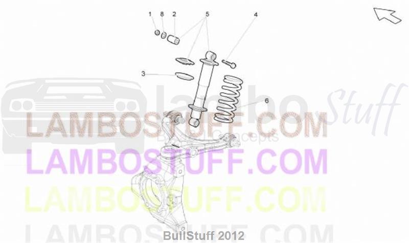 2013 Lamborghini GALLARDO LP 550-2 COUPE AUSTRALIA FRONT SUSPENSION (411.01.00)